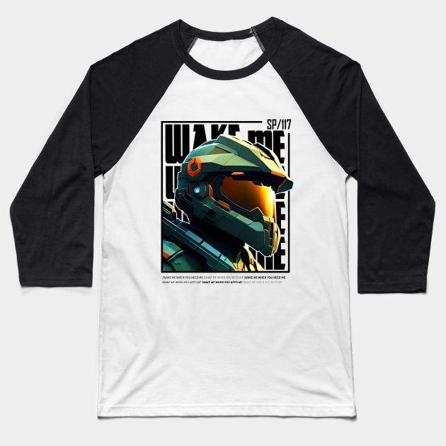 Halo game quotes - Master chief - Spartan 117 - WQ01-v5 Baseball T-Shirt by trino21